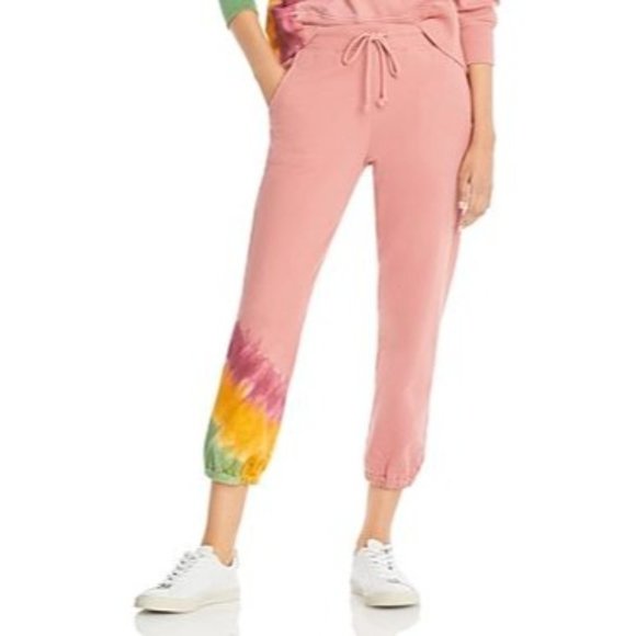 VELVET by Graham & Spencer Cotton Tie Dyed Jogger Sweatpants Auburn Red - NWT - Picture 2 of 4